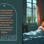 I was ill. My boyfriend left to his friends