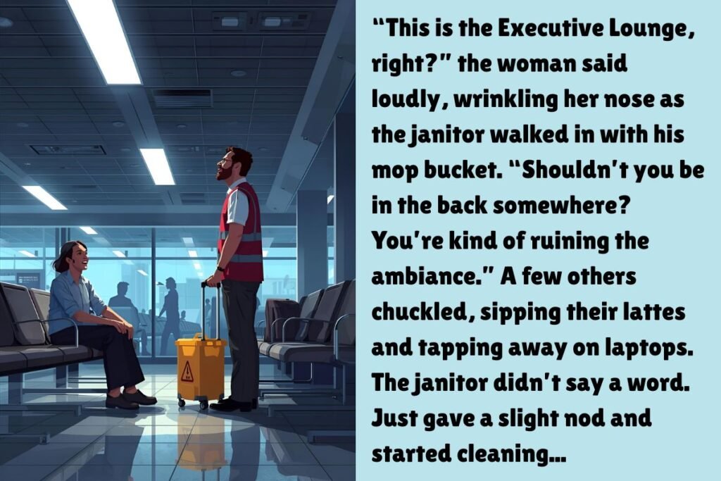 Airport Lounge Guest Laughed