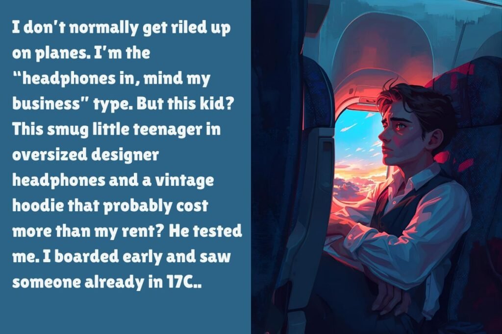 HE TOOK MY ROW SEAT ON THE PLANE