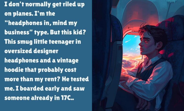 HE TOOK MY ROW SEAT ON THE PLANE