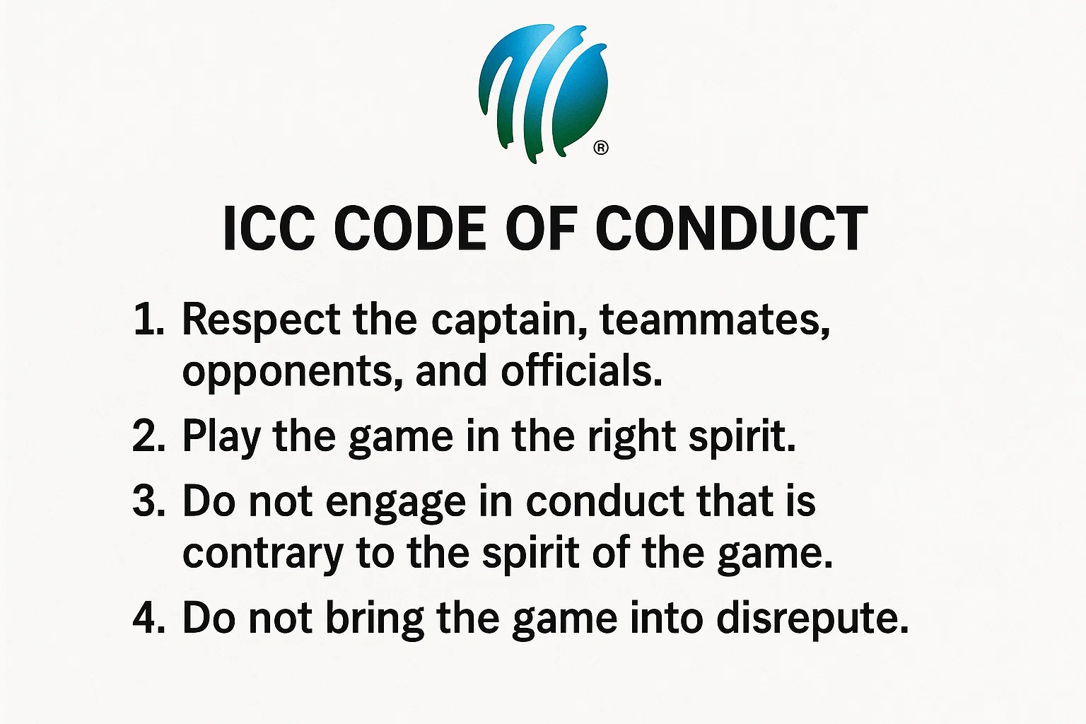 What the ICC Code of Conduct says