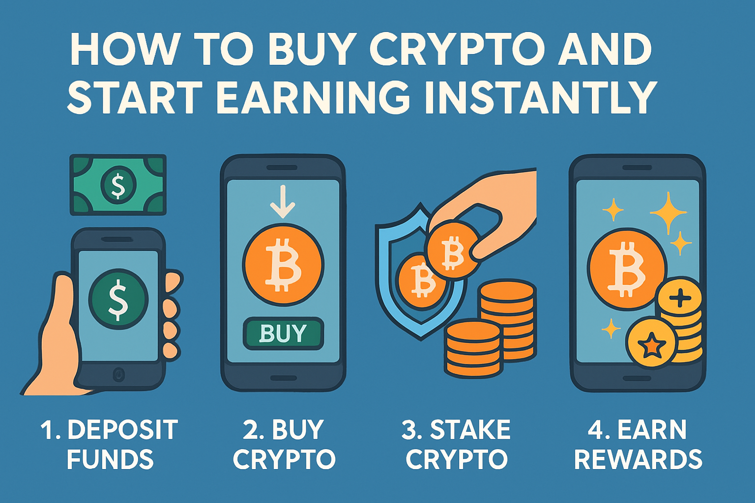 How to buy crypto and start earning instantly