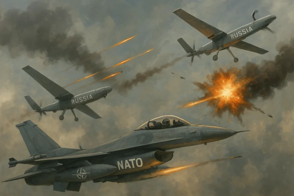 NATO Shoots Down Russian Drones