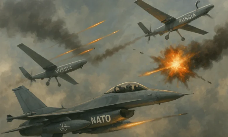 NATO Shoots Down Russian Drones