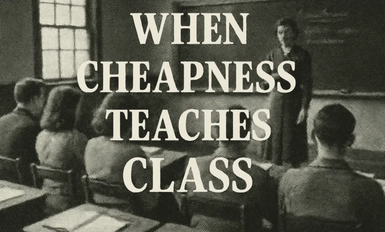 When Cheapness Teaches Class