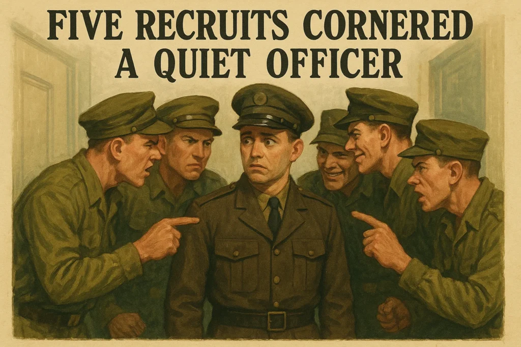 Five Recruits Cornered a Quiet Officer