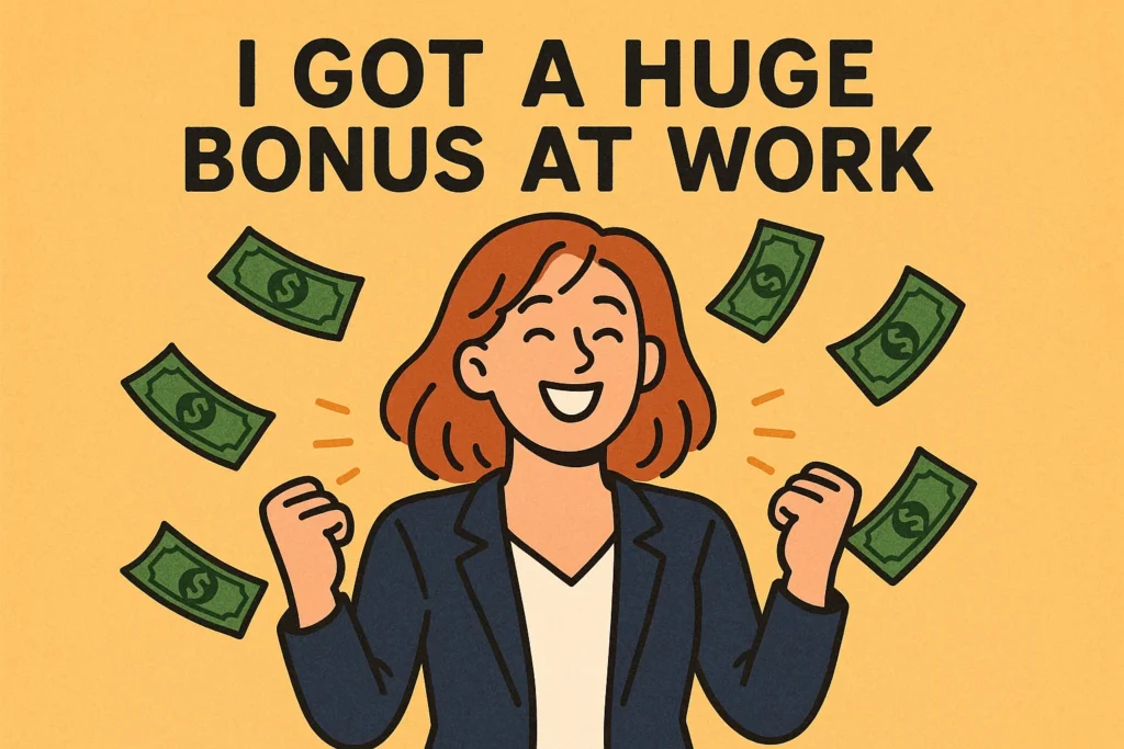 I Got A Huge Bonus At Work