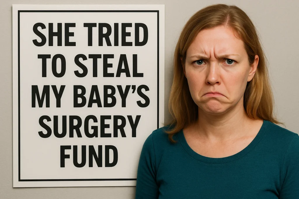 SHE TRIED TO STEAL MY BABY’S SURGERY FUND