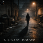 CCTV shadow walks alone