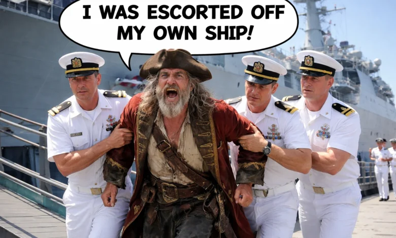 Escorted off my Own Ship