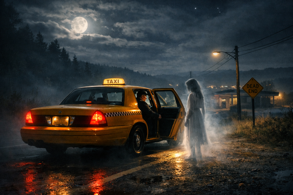 Late-night taxi picks up a ghost passenger