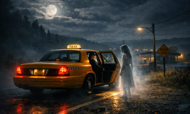 Late-night taxi picks up a ghost passenger