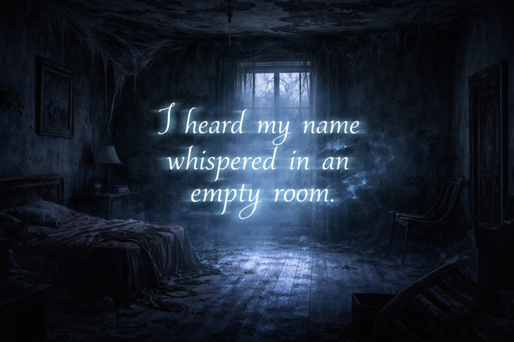 whispered in an empty room