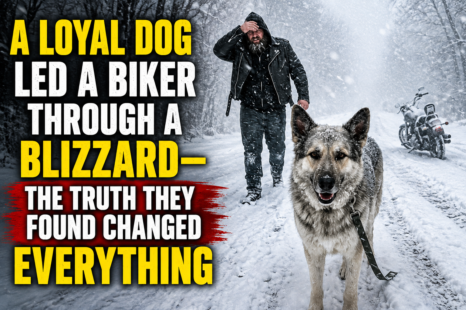 A Loyal Dog Led a Biker Through a Blizzard—The Truth They Found Changed Everything